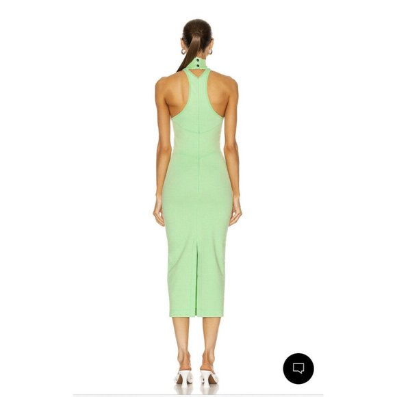 Noam Martinique Dress Lime Green Bodycon Zipper M NWT $260 - Picture 4 of 9